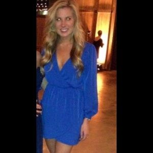 Royal Blue Long sleeve dress, only worn once!