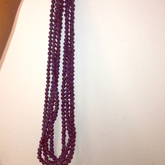 blue African beaded necklace