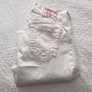 True Religion White Capris