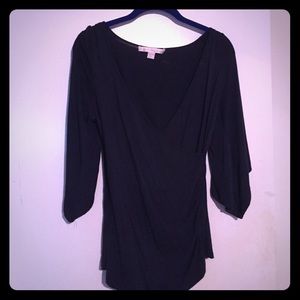 Boston Proper Navy blue cold shoulder top