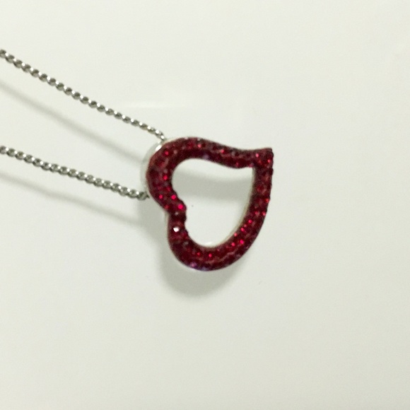 Authentic swarovski mozart red heart necklace