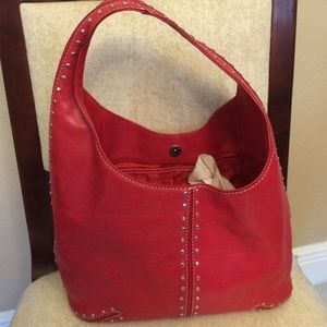 Red leather micheal kors