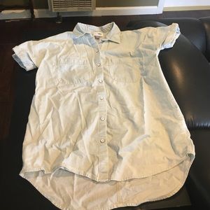 A boyfriend style button up