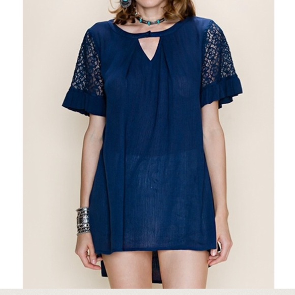 Tops - ‼️Navy Tunic Shirt