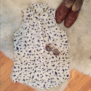 Olive and Oak Sleeveless Button Up