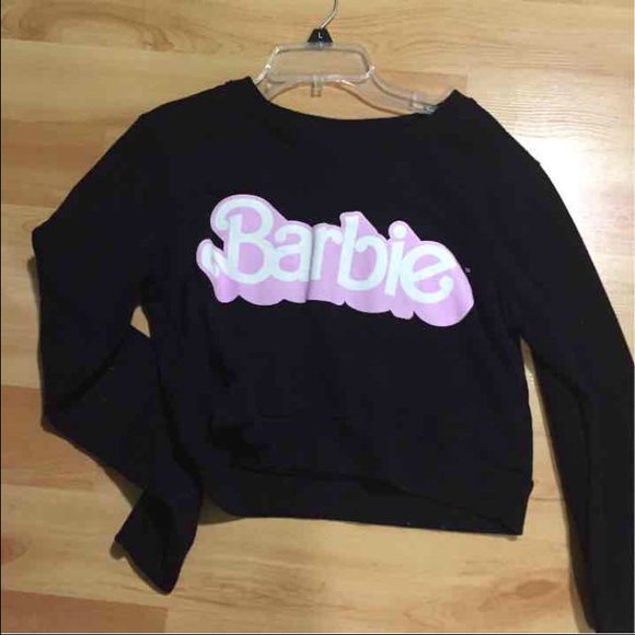 barbie cropped sweatshirt