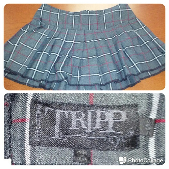 Tripp NYC Plaid Mini Skirt