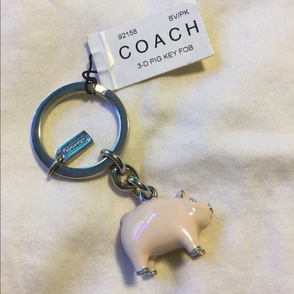 Coach 3-D Pig Key FOB