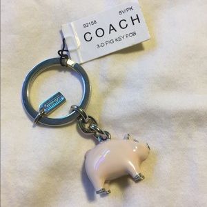 Coach 3-D Pig Key FOB