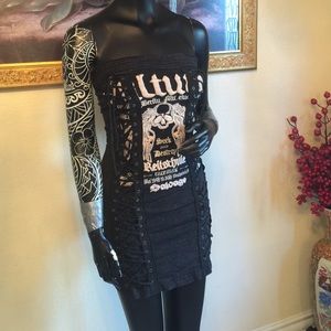 Salvage strapless dress