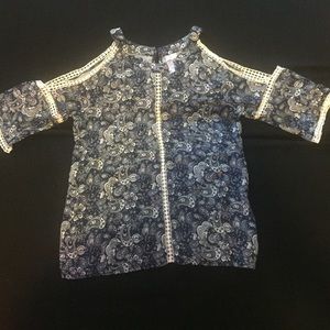 blue paisley top!