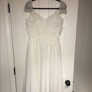 Cap sleeve custom made gown