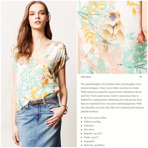 Anthropologie Corey Lynn Calter Capuchin tee - M
