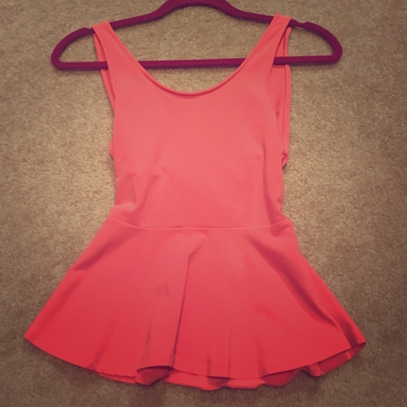 💕Pink Peplum Shirt - Picture 1 of 3