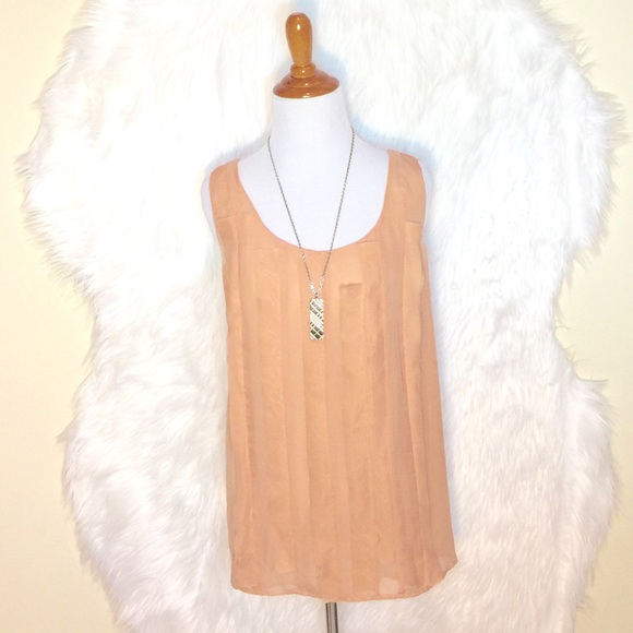 J. Crew Tops - J.Crew Coral Pleated Cami Top
