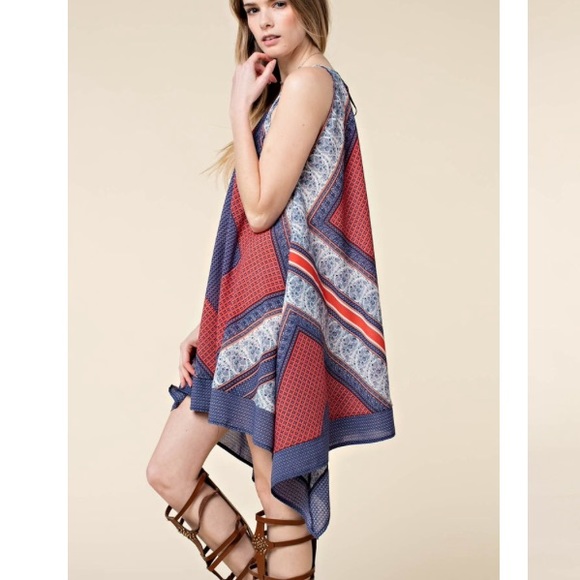 LAST‼️Clearance Blue Handkerchief Dress - Picture 2 of 4