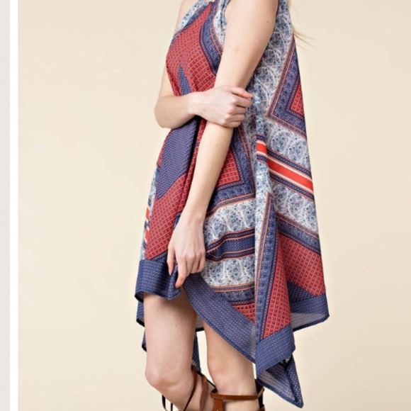 LAST‼️Clearance Blue Handkerchief Dress - Picture 4 of 4