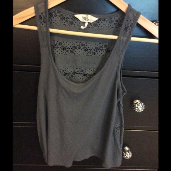Unique gray crop top
