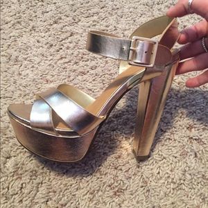 Gold heels!