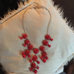 J Crew red necklace