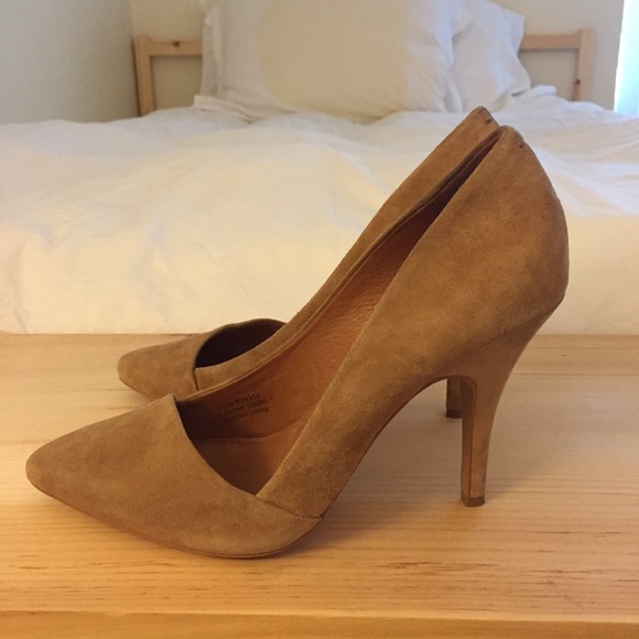 *MADEWELL MIRA HEEL- LIGHT TAN SUEDE LEATHER