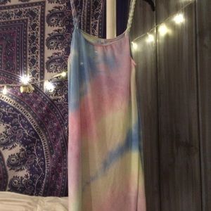 Tie-dye mini dress