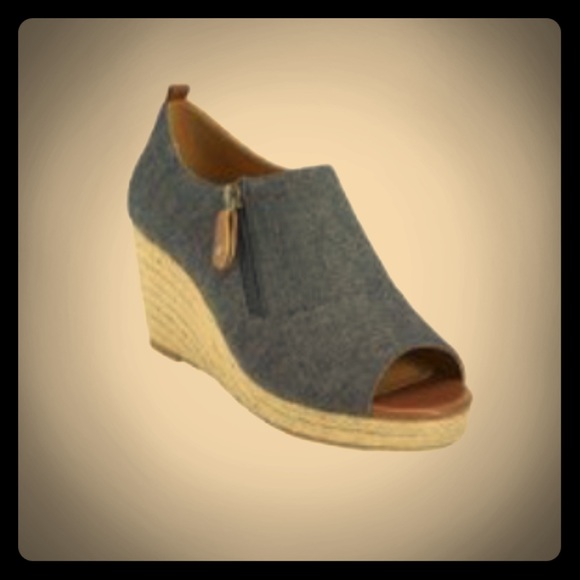 Denim wedge size 10