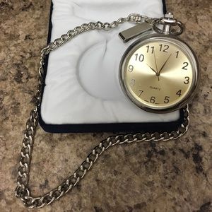 Men Pocket Watch with Swank Chain - Quartz