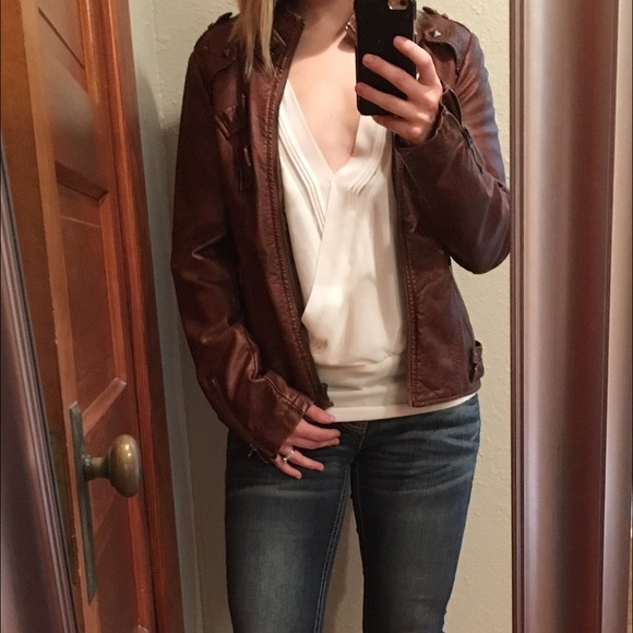 Faux leather jacket