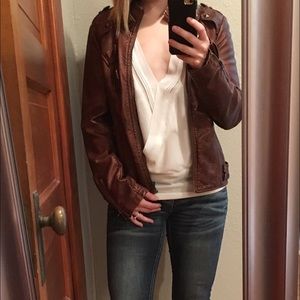 Faux leather jacket
