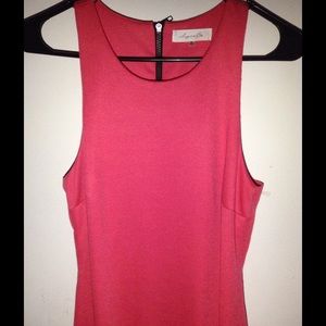 Fitted Pink Dress With Side Cutouts