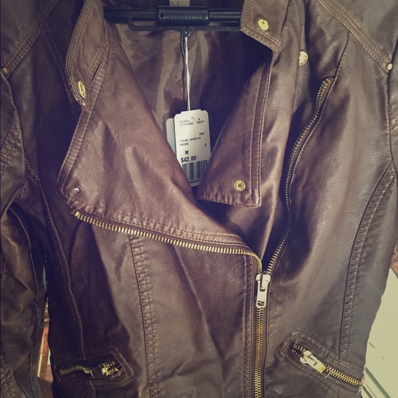Forever 21 Contemporary faux leather jacket brown