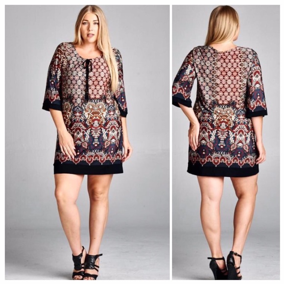 T.La Dresses & Skirts - GORGEOUS CONTRAST BORDER DRESS