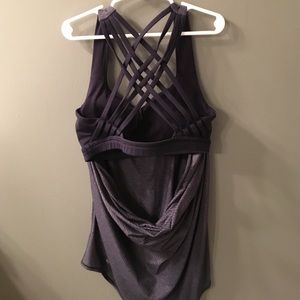 Lululemon Free to Be Wild Navy open back tank