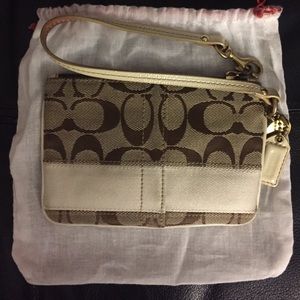 Coach signature wristlet