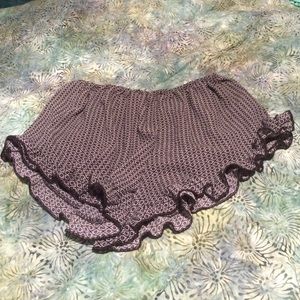 Blue and white floral shorts