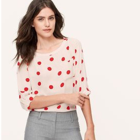 loft polka dot blouse