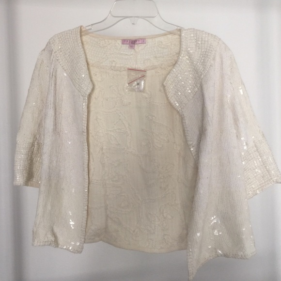 Calypso st Barth all white sequence jacket