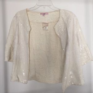 Calypso st Barth all white sequence jacket