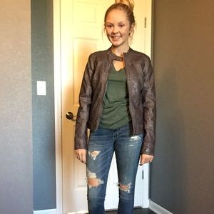 Maurice's leather jacket not actually AE