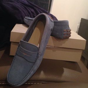 Lacoste Concours Suede Blue loafers