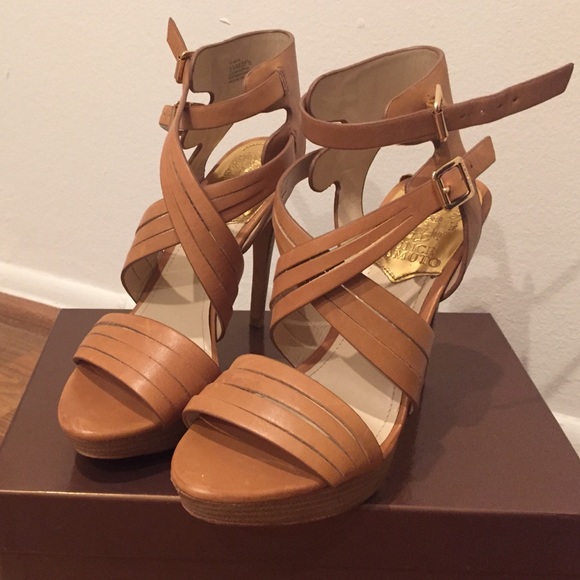 Buttery leather tan heels