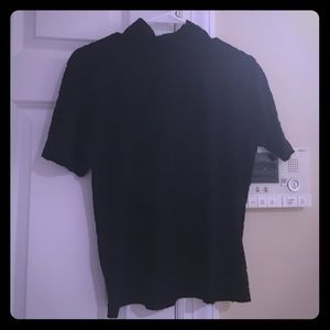Beautiful black floral velvet top!