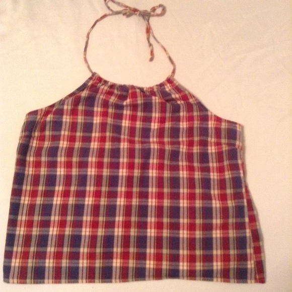 Plaid Halter Crop Top