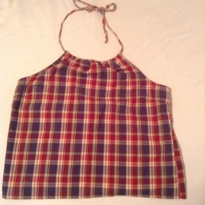 Plaid Halter Crop Top
