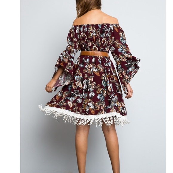 Butterfly Print Tunic Dress - Picture 2 of 3