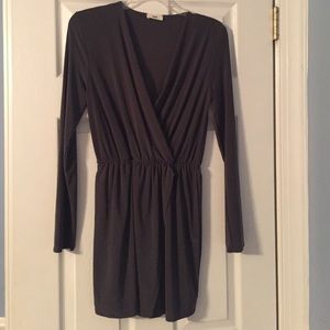 Tobi mini dark grey wrap dress