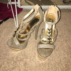 Gold heels
