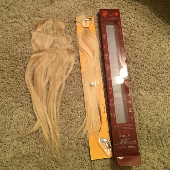 Clip in hair extensions