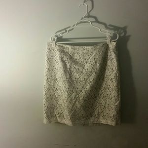 Adorable lace skirt with beige liner